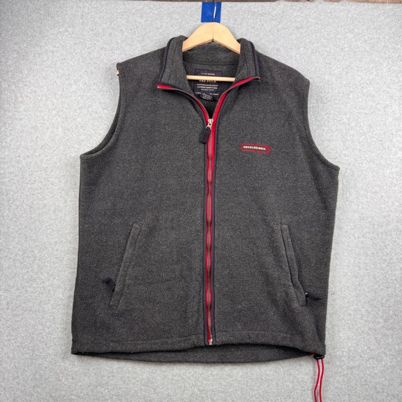 Abercrombie & Fitch Other - Vintage Abercrombie & Fitch‎ Vest Mens Small Fleece Gray Full Zip Y2K Hiking